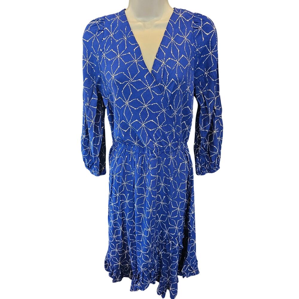 Anthropologie Plenty Tracy Reese Aleah Geometric Faux Wrap Dress S Raglan Hem